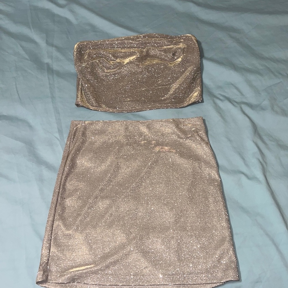 Silver Sparkly 2 piece set